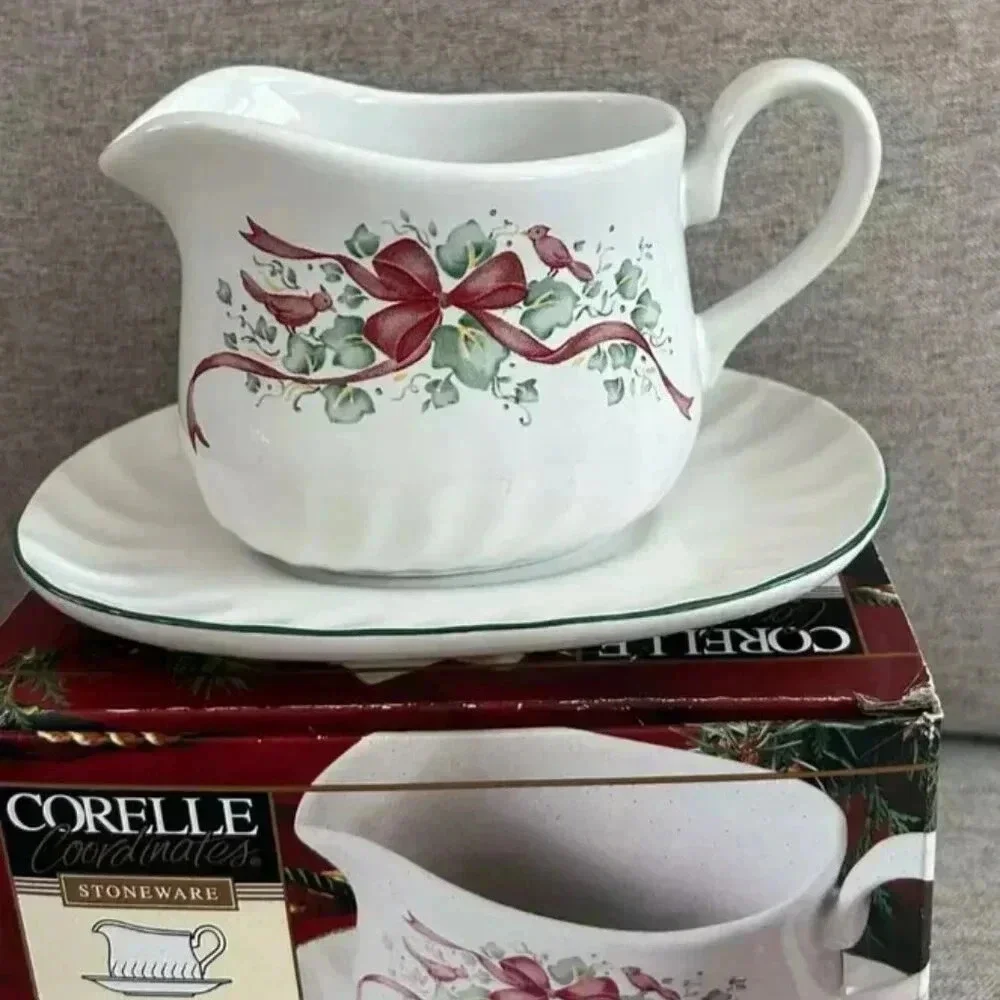 Corelle Coordinates 2pc Gravy Boat & Saucer - Callaway Holiday Collection
